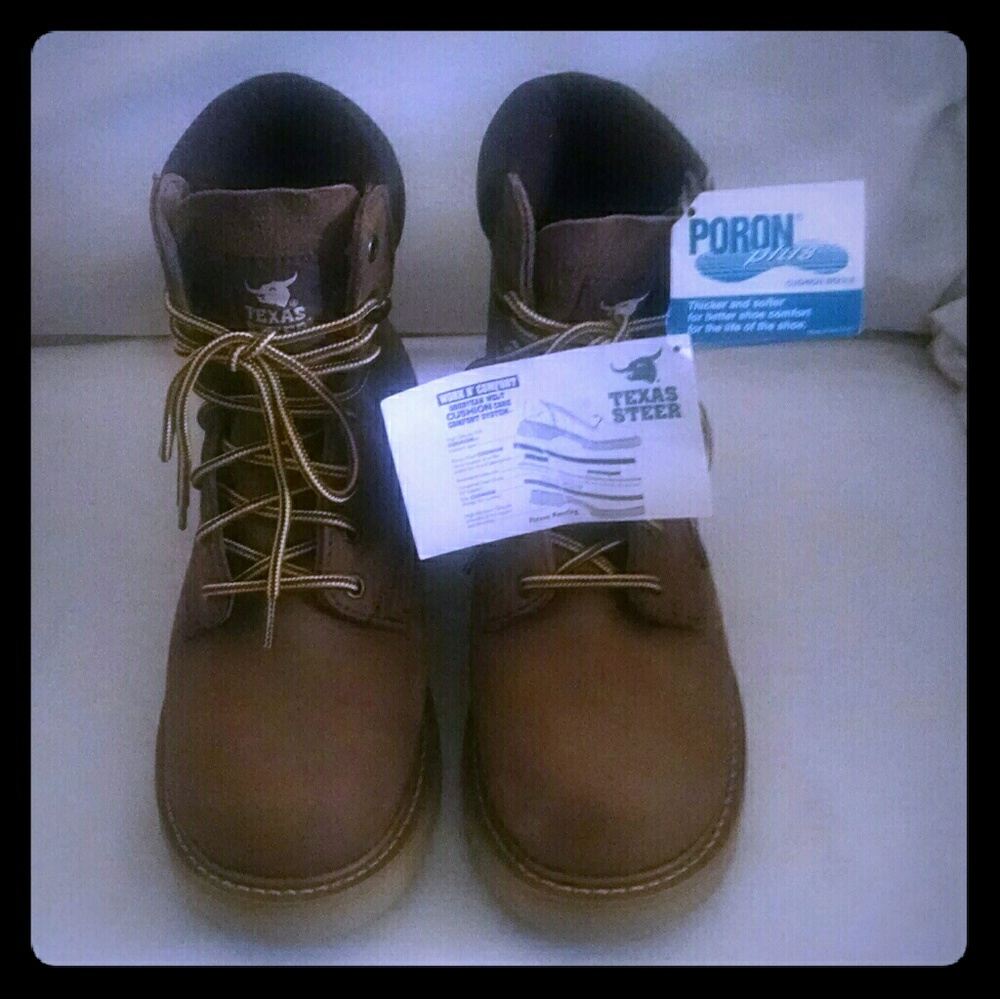 Vintage Texas steer work boots